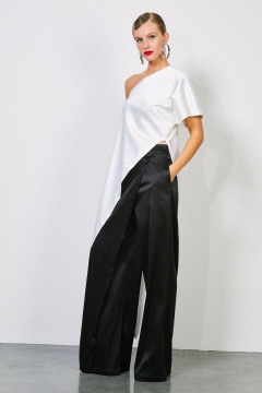 Атласная блуза асимметричного дизайна на одно плечо Rivoli 2368.2 - фото 4