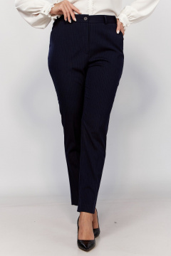 Брюки зауженные классические из текстиля на демисезон MALI 324-055 синяя полоска - фото 5