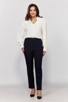 Брюки зауженные классические из текстиля на демисезон MALI 324-055 синяя полоска - фото 1