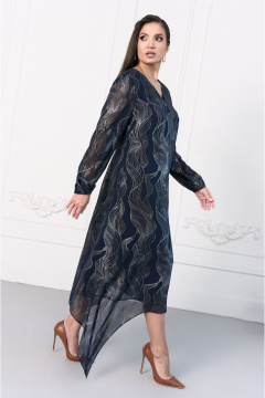 Платье с V-образным вырезом и шифоном на подкладке Lissana 4970 - фото 3