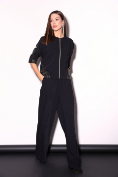 Костюм джемпер и широкие брюки из текстиля в нарядном стиле LM К8298 - фото 2