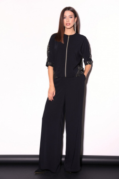 Костюм джемпер и широкие брюки из текстиля в нарядном стиле LM К8298 - фото 1