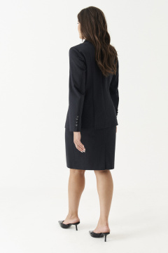 Трикотажный синий жакет с прорезными карманами Панда 193230w синий - фото 5