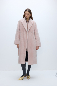 Пальто из искусственного меха прямое свободное PiRS 5702 розовый - фото 5