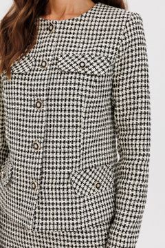 Деловой комплект из текстиля с зауженной юбкой и жакетом Ларс Стиль 1007 - фото 4