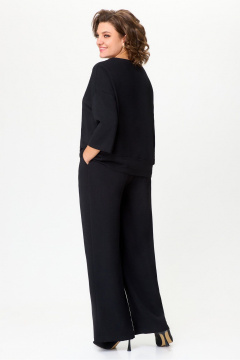 Черная блуза и брюки из текстиля для повседневных образов DaLi 3689.2 чёрный - фото 4