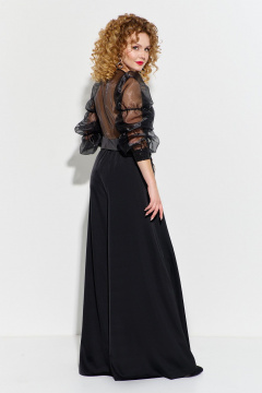 Нарядный костюм из трикотажа с блузой и брюками-юбкой Euromoda 574 - фото 5