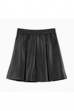 Юбка трапециевидная из эко-кожи с эластичным поясом Bell Bimbo 243223 черный - фото 3