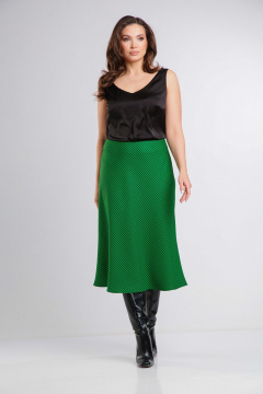 Зеленая офисная юбка из костюмной ткани длиной 80 см Takka Plus 24-245/2 - фото 3