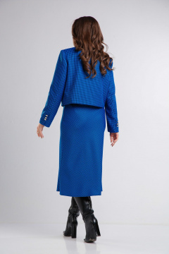 Деловой костюм жакет и юбка из костюмной ткани Takka Plus 24-246/1 - фото 3