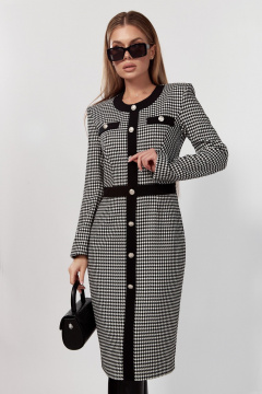 Платье из трикотажа с декоративными пуговицами DOGGI 3757 - фото 2
