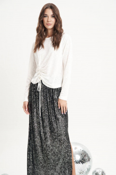 Длинная юбка из трикотажных пайеток макси Fantazia Mod 5002 - фото 3