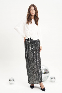 Длинная юбка из трикотажных пайеток макси Fantazia Mod 5002 - фото 2