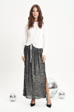 Длинная юбка из трикотажных пайеток макси Fantazia Mod 5002 - фото 1