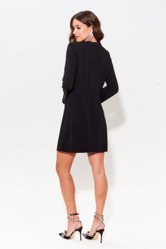 Мини нарядное платье с v-образным вырезом и шнуровкой Lyushe 3966 - фото 2