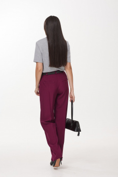 Юбка кожаная миди с высоким поясом Твой имидж 2050 серый - фото 2