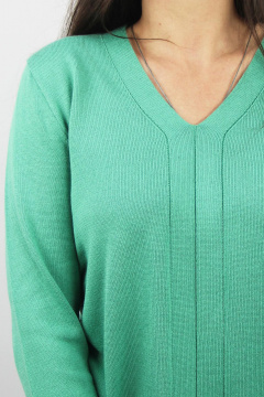 Джемпер из трикотажа зеленый с длинным рукавом Полесье С1423-23 4С0815-Д43 170,176 зимняя_зелень - фото 3