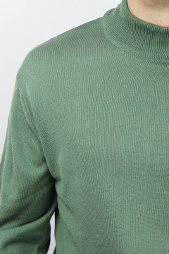 Свитер из трикотажа зеленый с облегающим силуэтом Полесье С3012-15 5С1749-Д43 170,176 зеленый_залив - фото 3