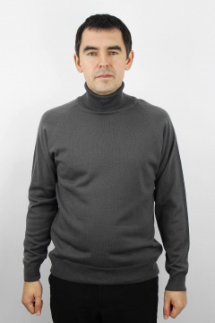 Мужской прямой свитер с регланом и отложным воротником Полесье С3070-17 7С1581-Д43 170,176 графитовый - фото 1