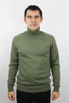 Мужской свитер с регланом и отложным воротником Полесье С3070-17 7С1581-Д43 170,176 полынь - фото 1
