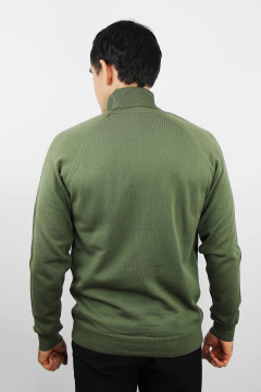 Мужской свитер с регланом и отложным воротником Полесье С3070-17 7С1581-Д43 182,188 полынь - фото 3