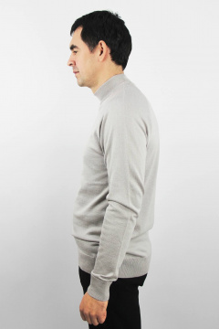 Прямой свитер с регланом и двойной воротник-стойкой Полесье С3152-23 4С0676-Д43 182,188 серый_гранит - фото 2