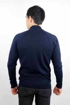 Прямой свитер с регланом и двойной воротник-стойкой Полесье С3152-23 4С0676-Д43 182,188 т.синий - фото 3