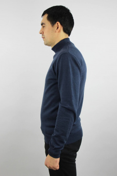 Демисезонный вязаный свитер с двойной стойкой и прямым силуэтом Полесье С3157-23 3С3214-Д43 182,188 грозовая_туча - фото 2