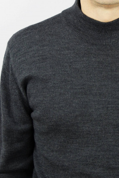 Демисезонный вязаный свитер с двойной стойкой и прямым силуэтом Полесье С3157-23 3С3214-Д43 182,188 шифер - фото 3