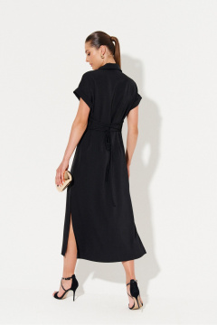 Платье с вытачками, разрезами и регулятором талии Ketty К-20980 черный - фото 5
