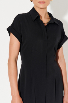 Платье с вытачками, разрезами и регулятором талии Ketty К-20980 черный - фото 4