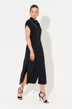 Платье с вытачками, разрезами и регулятором талии Ketty К-20980 черный - фото 2