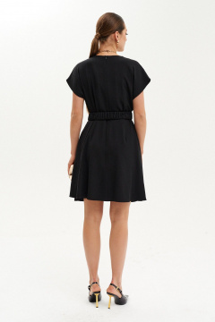 Платье с V-образным вырезом, со складками и карманами Ketty К-21580 - фото 4