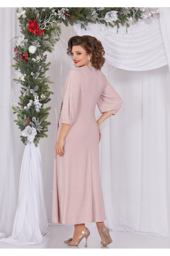 Платье из трикотажа с эффектом люрекса, прилегащее Mira Fashion 5480-2 - фото 3