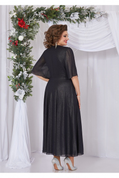 Платье из шифона с блестящим напылением и бусинами Mira Fashion 5492 - фото 3