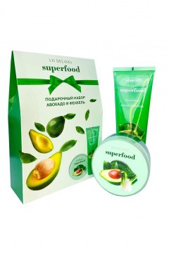 Подарочный набор из геля и скраба с авокадо и фэнхелем LIV DELANO Superfood Авокадо и Фенхель Подарочный набор - фото 1