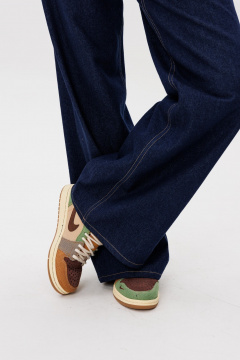 Джинсы широкие прямого силуэта с посадкой на талии FAMA 24061 синий - фото 5