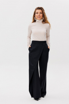 Демисезонная бежевый водолазка прилегающего силуэта из трикотажа FAMA 24067-2 бежевый - фото 1