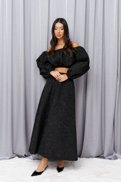 Юбка солнце из полупрозрачного полотна с логотипом ANNETE A1393 - фото 3