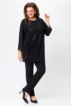 Демисезонная свободная черная блузка из вискозы Svetlana-Style 2043 черный - фото 2