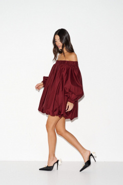 Платье свободного кроя с резинками и объемными рукавами ANNETE A3616/1 - фото 5