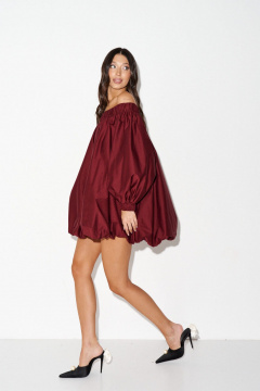 Платье свободного кроя с резинками и объемными рукавами ANNETE A3616/1 - фото 4