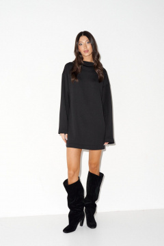 Платье свободного кроя из трикотажа с высокой стойкой ANNETE A3631 - фото 1