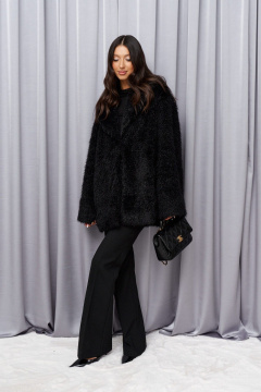 Кардиган из меха с карманами и застёжкой крючками ANNETE A5395/1 - фото 1