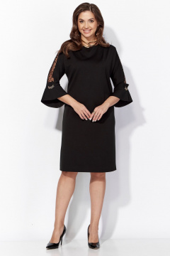 Платье прямого кроя с рукавами 7/8 и воланом TAiER 1328 - фото 2