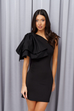 Платье мини приталенного силуэта из плотного трикотажа ANNETE A3637 - фото 4