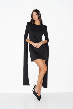Платье приталенного кроя из трикотажа с удлиненными рукавами ANNETE A3634 - фото 2