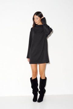 Платье свободного кроя из трикотажа с высокой стойкой ANNETE A3631 - фото 2