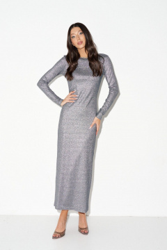 Платье с люрексовой нитью и прилегающим своим стилем ANNETE A3480 - фото 1