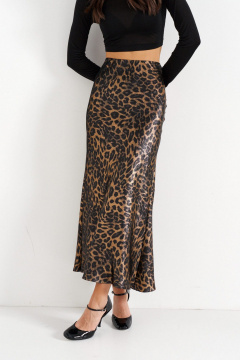 Юбка из струящегося полотна с леопардовым принтом ANNETE A1374 - фото 2